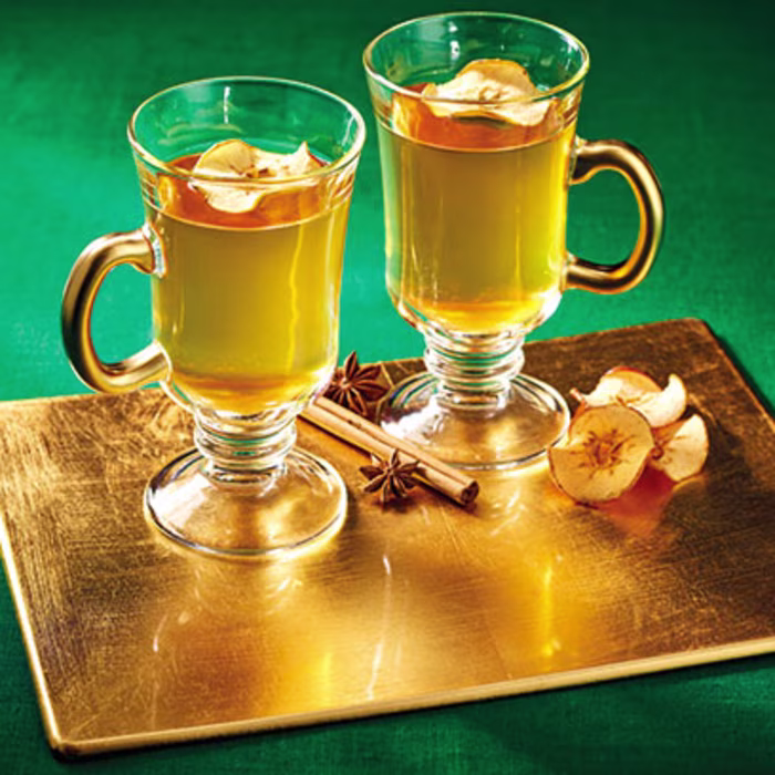 Warm and Fuzzy Mulled Apple Juice