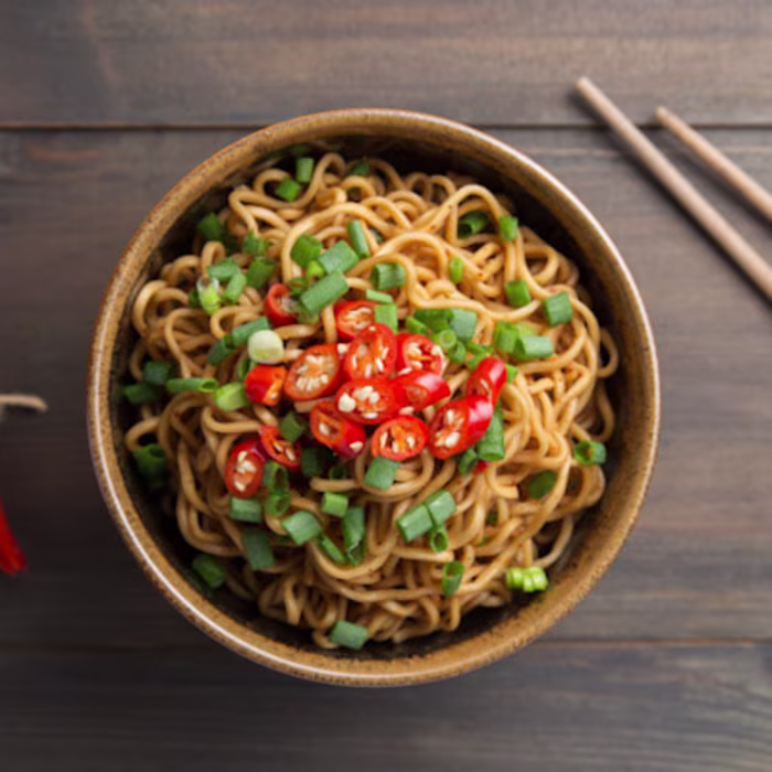 Korean Sweet Chilli Mushroom Noodles
