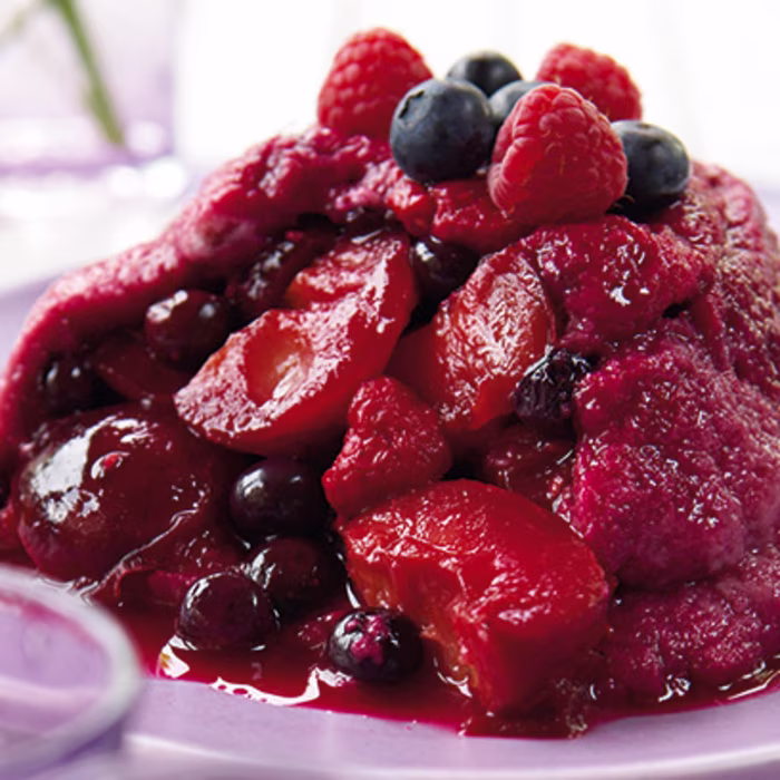 Plum and Summer Fruit Pudding