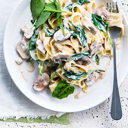 Mushroom and Spinach Pasta
