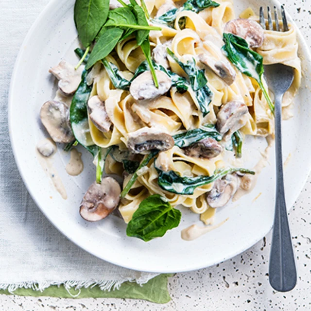 Mushroom and Spinach Pasta