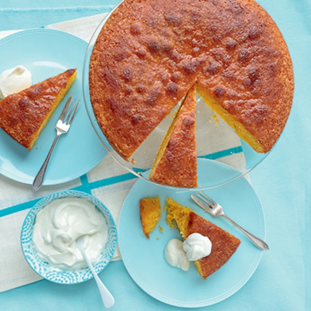 Syrupy Lemon Polenta Cake