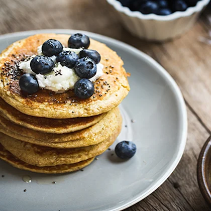 Banana & Chia Seed Breakfast Pancakes