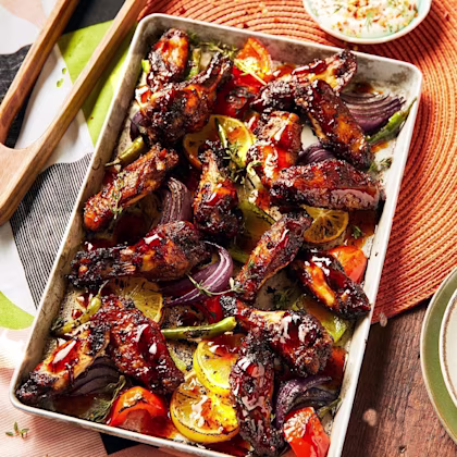 Fiery Honey Jerk BBQ Wings