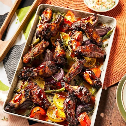 Fiery Honey Jerk BBQ Wings