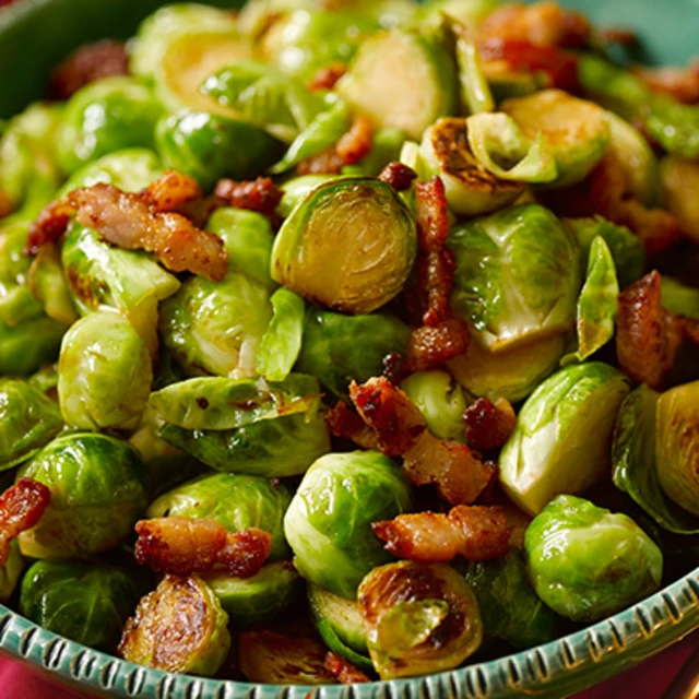 Pan-fried Sprouts with Diced Pancetta