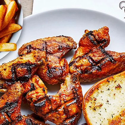 Nando’s PERi-PERi Chicken Wings, PERi-Chips and Garlic Bread