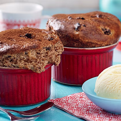 Chocolate Christmas Pudding Soufflé
