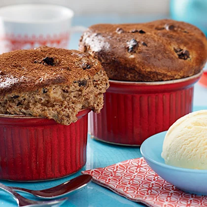 Chocolate Christmas Pudding Soufflé