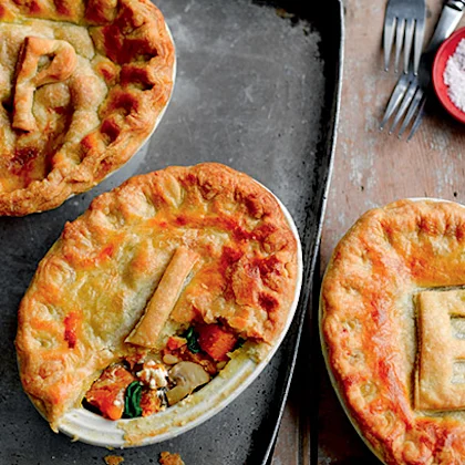 Butternut Squash, Feta and Spinach Pies