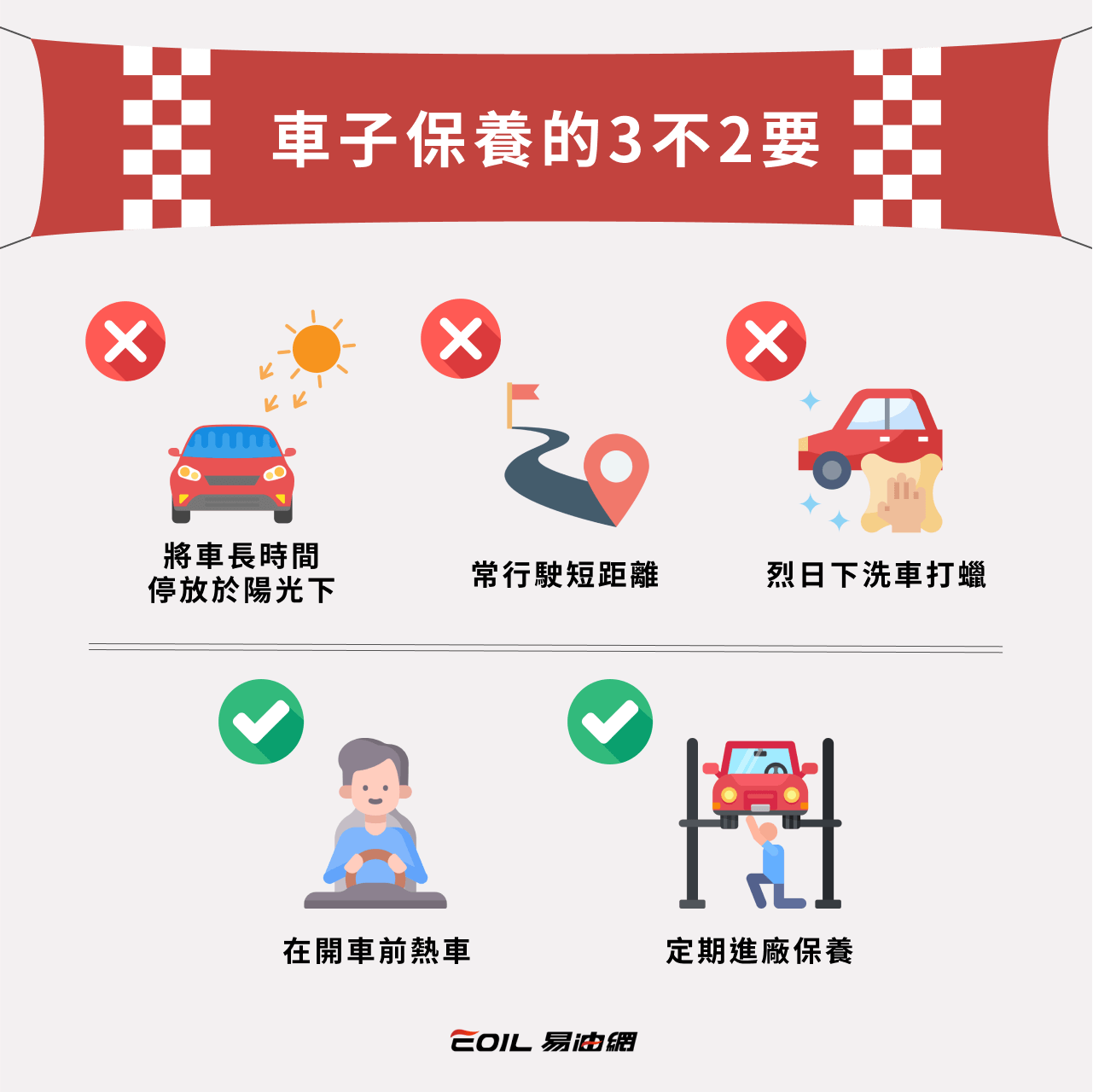 車子保養的3不2要