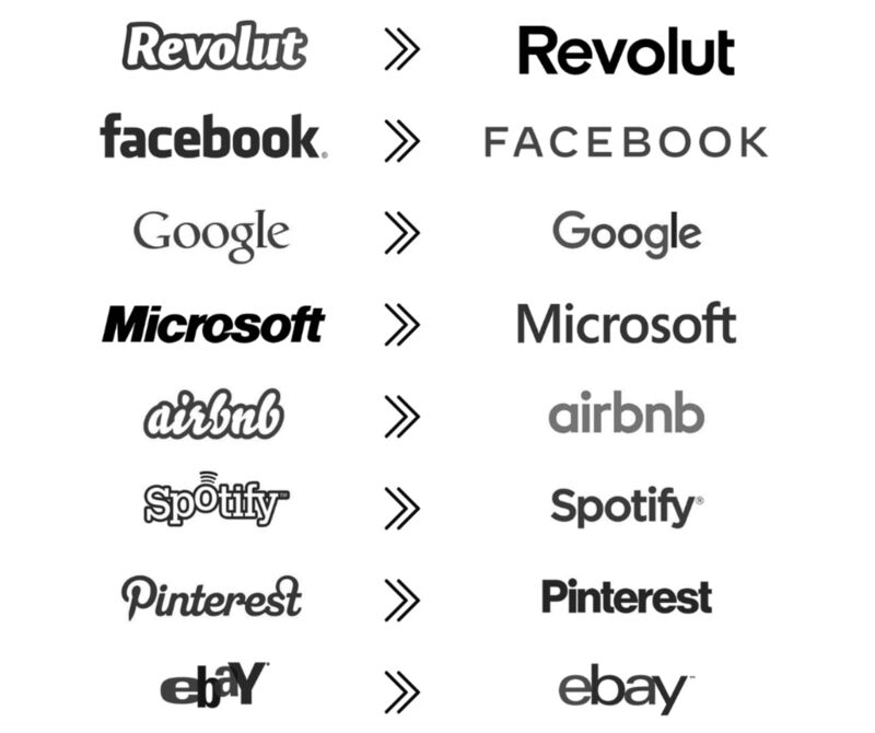 san serif rebrands - tech