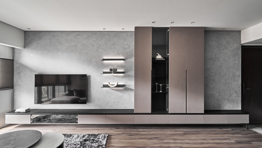 現代風室內設計案例 1：簡約線條勾勒的沉穩質感宅