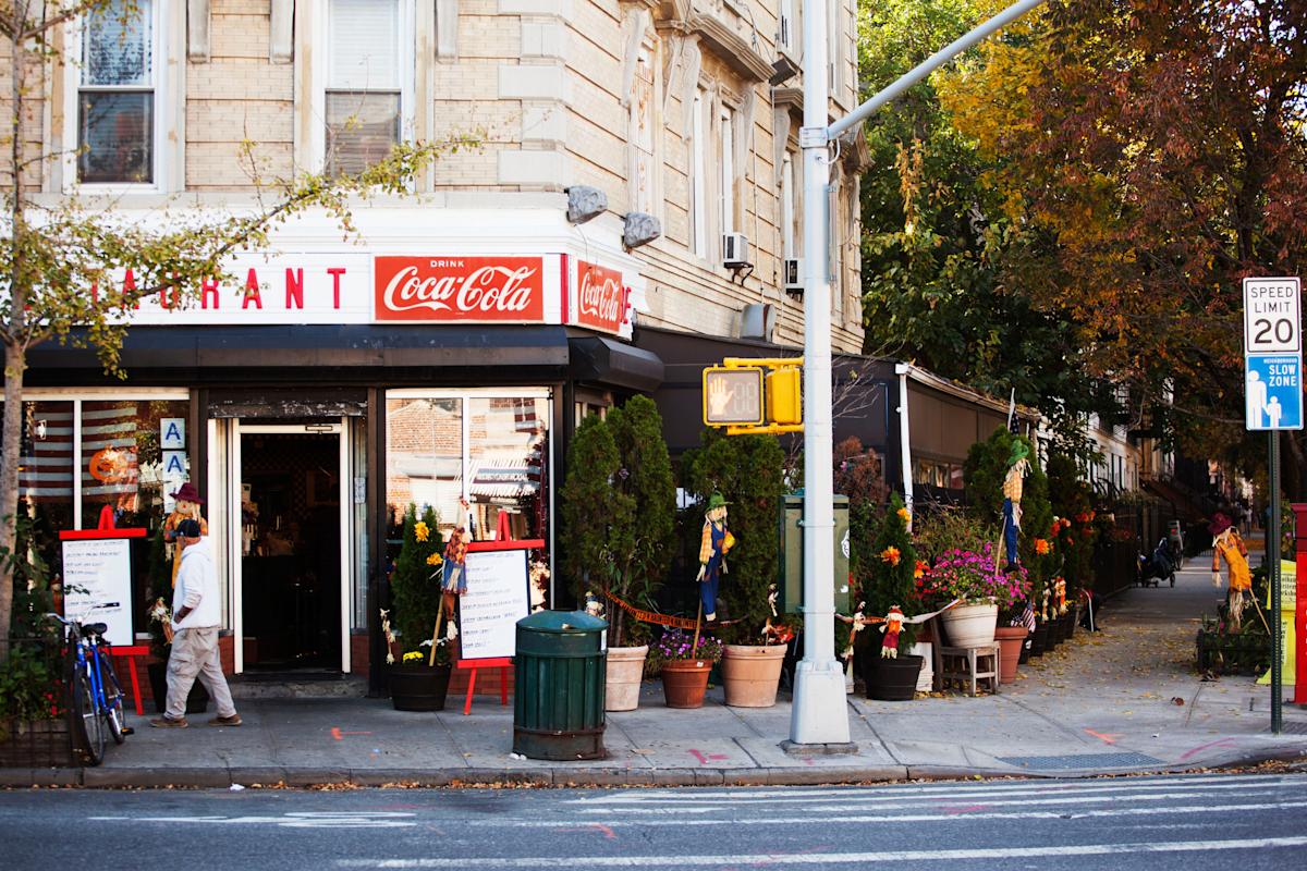 Exterior of Tom's Restaurant in Brooklyn, NYC