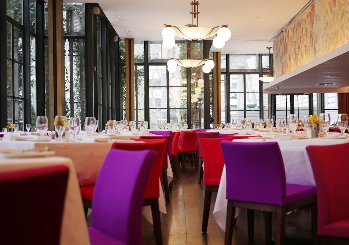 Dining room interior at Bryant Park Grill in Manhattan 