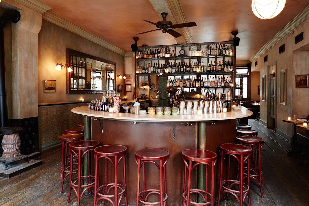 Interior Bar in Maison Premiere in Williamsburg, NYC