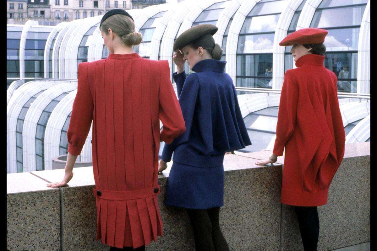 Pierre Cardin "Computer" coats, 1980. Courtesy, Archives of Pierre Cardin. &copy;