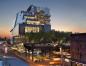 Exterior of the Whitney Museum of American Art at sunset, Chelsea, NYC