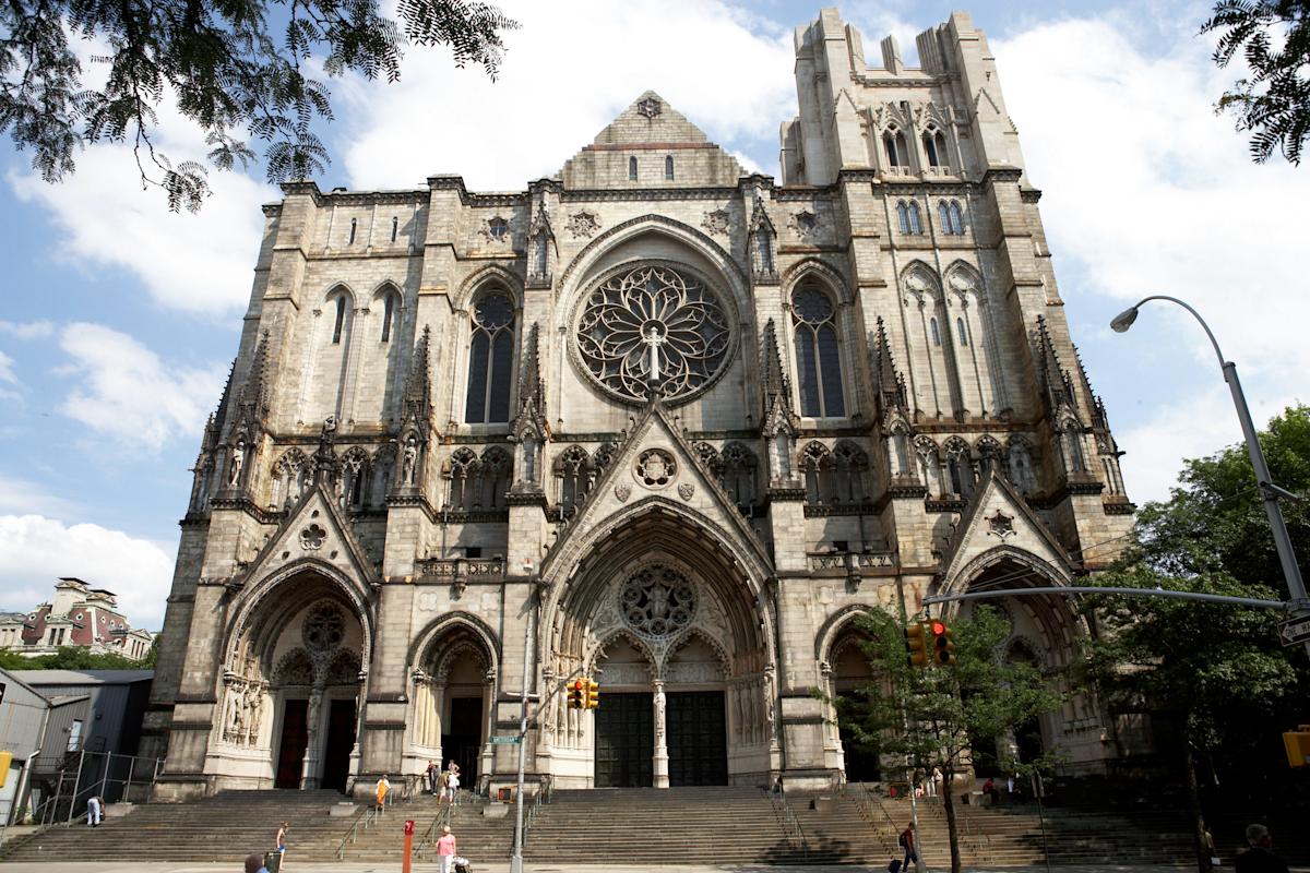 Exterior of Cathedral Church of St.John the Divine in Manhattan