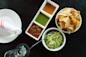 Guacamole and homemade chips and trio of salsas at El Toto Blanco in Manhattan 