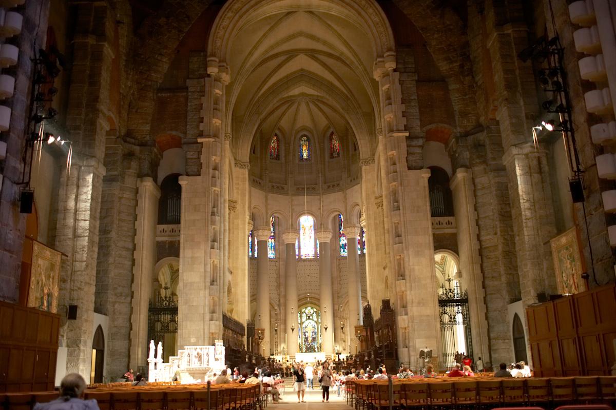 Interior of Cathedral Church of St.John the Divine in Manhattan