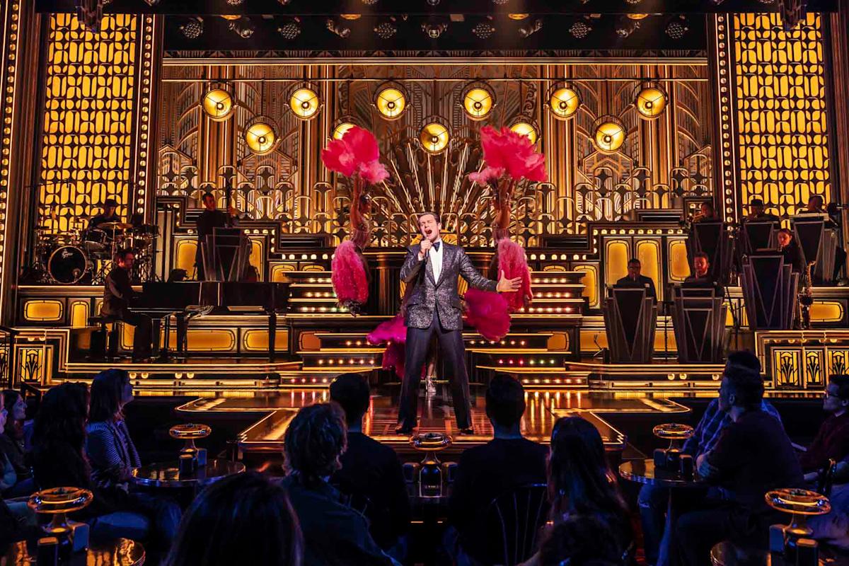 4 - JUST IN TIME - Jonathan Groff and the Company - Photo by Matthew Murphy and Evan Zimmerman.jpg