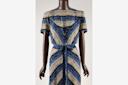 "Adrian day dress" (1943), by Gilbert Adrian. USA, printed rayon. Courtesy, The Museum at FIT.
