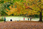 Prospect Park pond in the Fall, Brooklyn