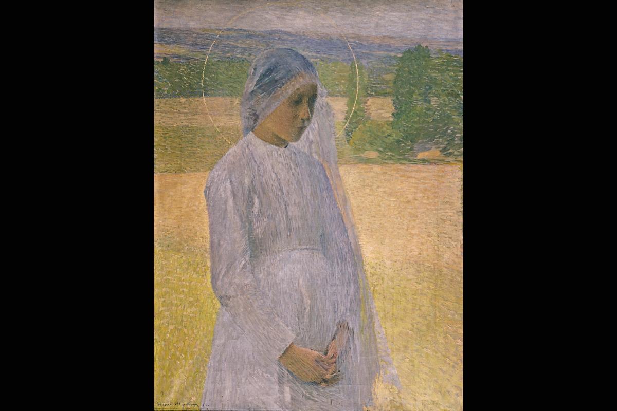 "Young Saint (Jeune sainte)" (1891), by Henri Martin. Photo: Musee des Beaux- Arts, Brest, France. Courtesy, The Guggenheim Museum.