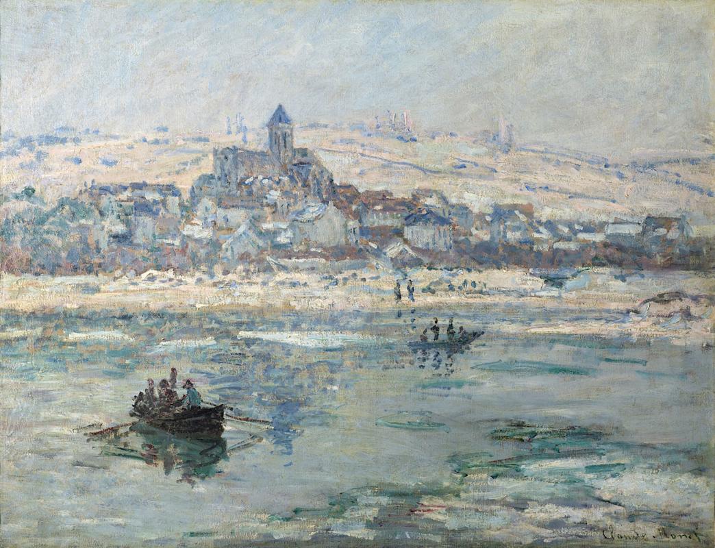  Claude Monet (French, 1840&minus;1926), V&eacute;theuil in Winter, 1878&minus;79. Oil on canvas. 27 x 35 3/8 inches. The Frick Collection, New York. Photo: Michael Bodycomb