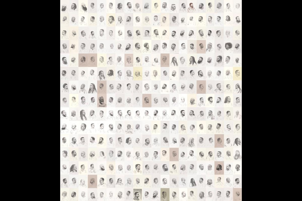 Mark Loughney, Pyrrhic Defeat: A Visual Study of Mass Incarceration, 2014-present. Graphite on paper (series of 500 drawings). Each 12x9in. Courtesy of the artist. 