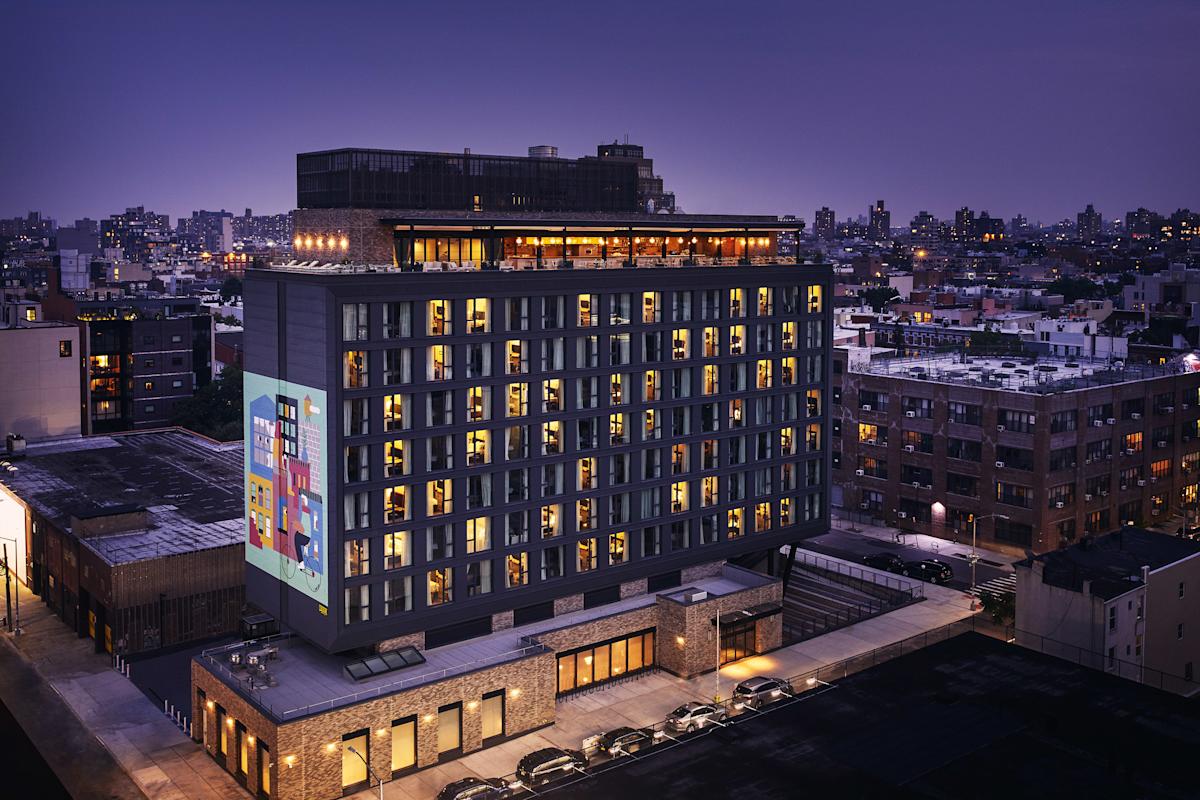 Exterior of The Hoxton Hotel in Williamsburg, Brooklyn, NYC