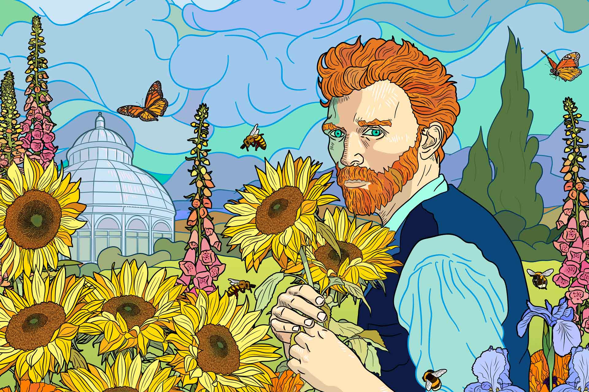 アート・デザイン・音楽 Van Gogh: Fields and Flowers Van-Goghs-Flowers-NYBG-NYC-