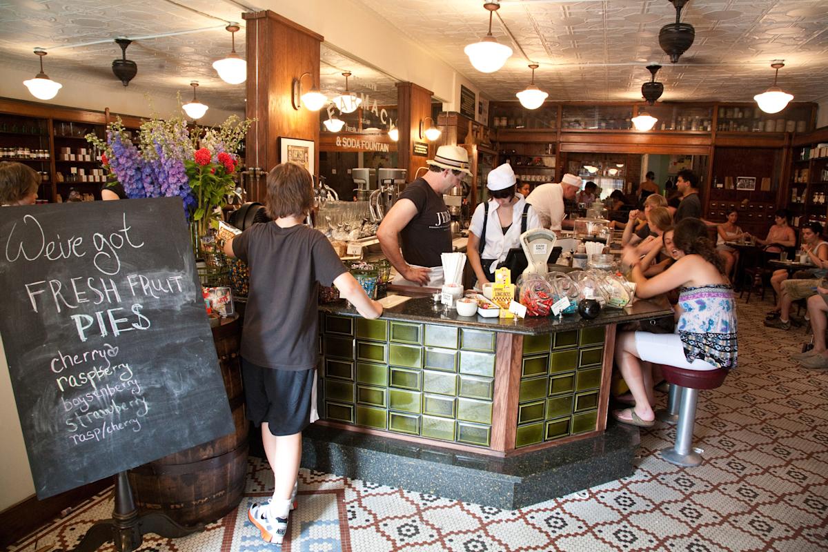 interior of Brooklyn Farmacy &amp; Soda Fountain