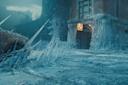Illustration of Ghostbusters Firehouse covered in ice
