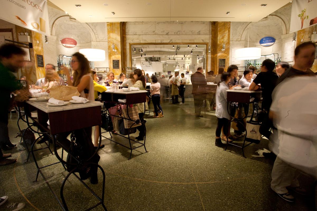 interior of La Piazza inside of Eataly