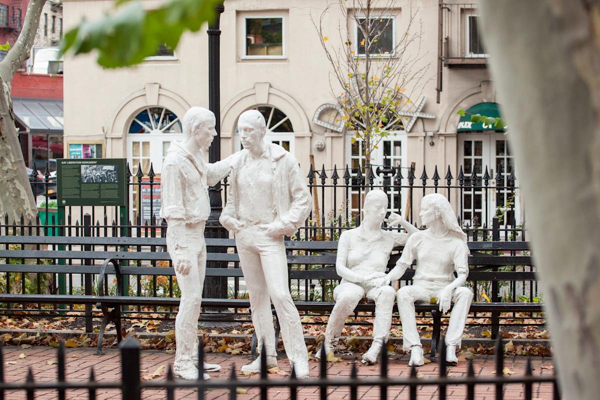 Christopher Park Monuments at Christopher Park in West Village, Manhattan