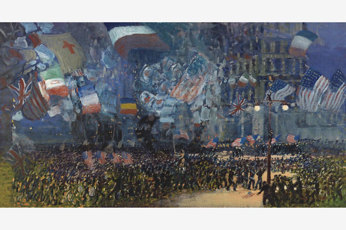 "Armistice Night" (1918) by George Benjamin Luks. Gift of an anonymous donor. Courtesy, Whitney Museum of American Art.