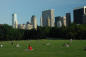 People enjoying the sun at Great Lawn in Central Park, NYC