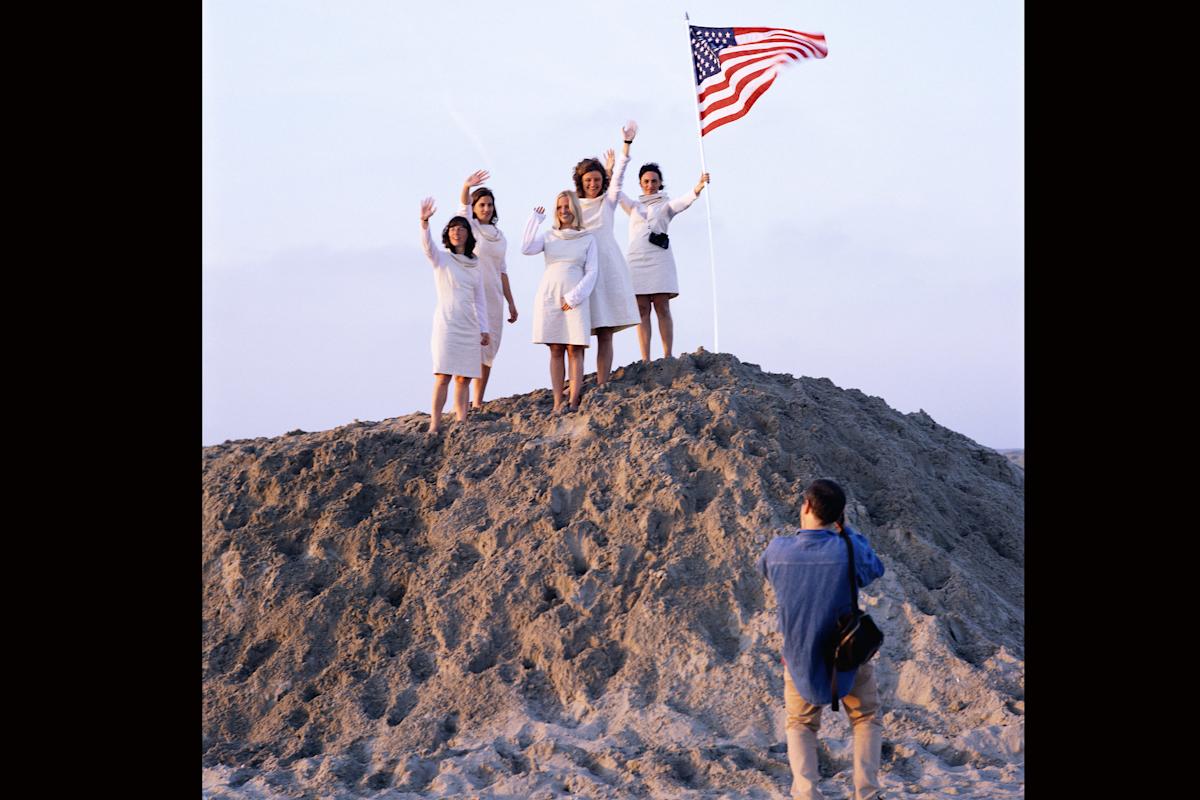 First Woman on the Moon (detail), 1999, by Aleksandra Mir. Courtesy, The Metropolitan Museum of Art and The Artist.