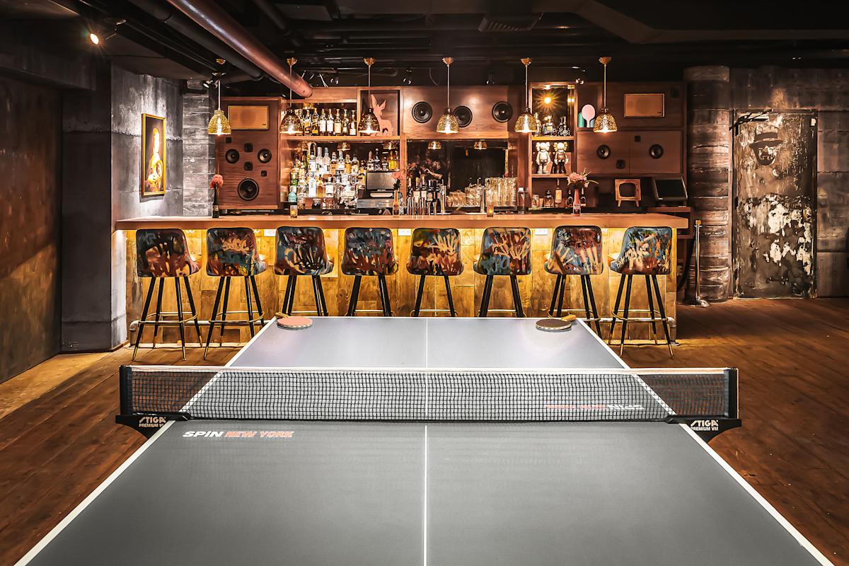 Ping Pong table inside of Spin New York 23 in Manhattan, NYC