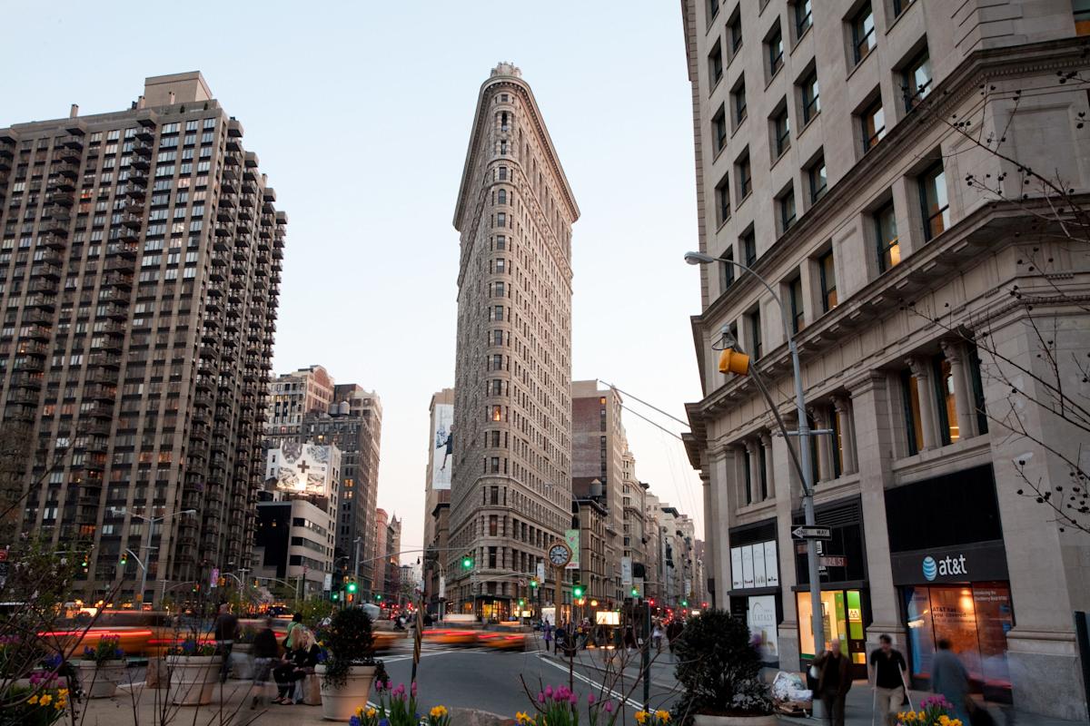 Exterior of the Flatiron Building in Manhattan