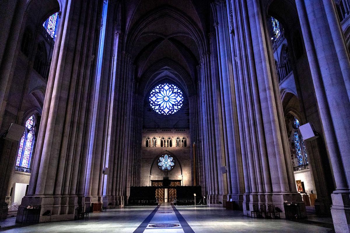 Interior of Cathedral Church of St.John the Divine in Manhattan