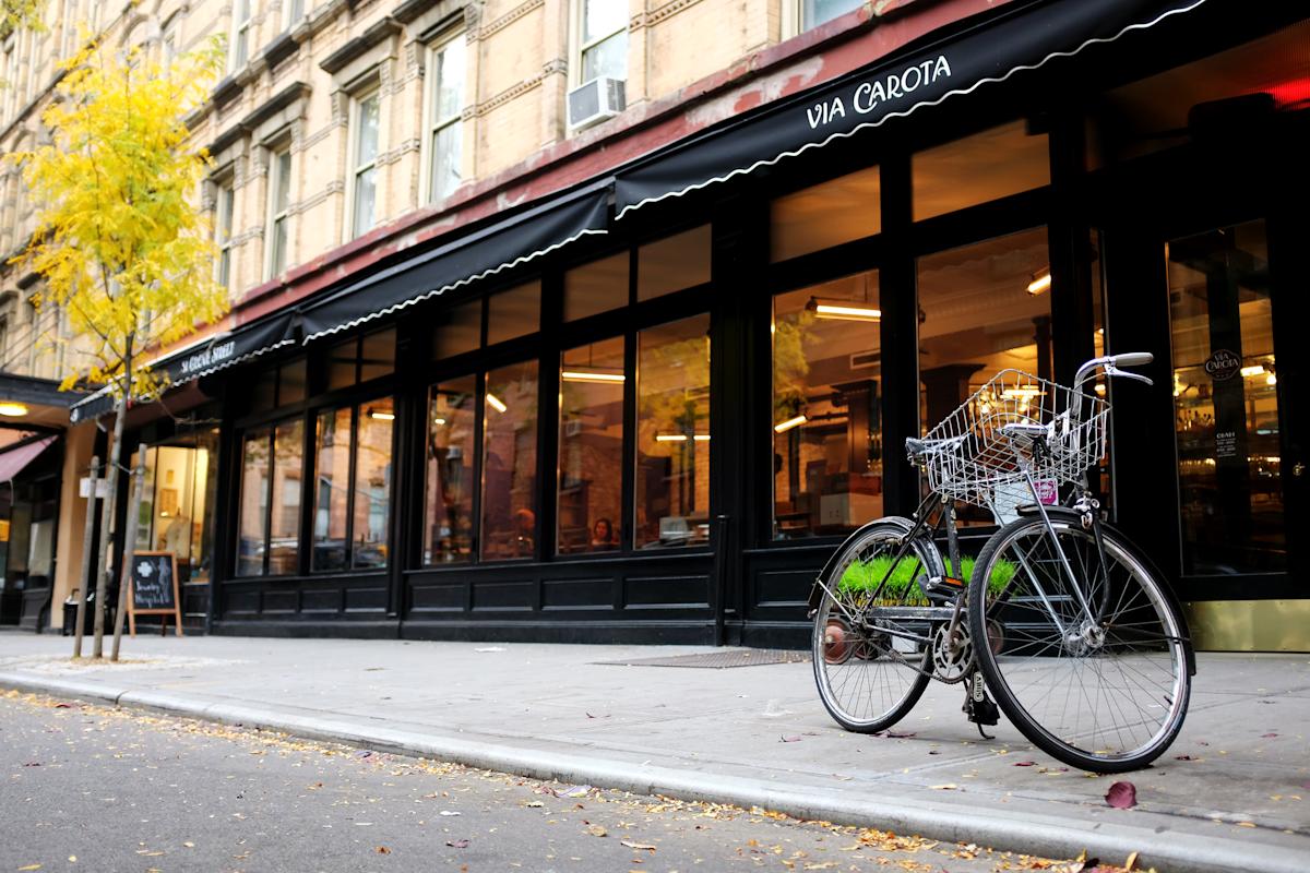 Exterior of Via Carota in Manhattan, NYC