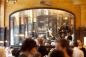 Mirror in interior of Balthazar Restaurant in Soho, NYC