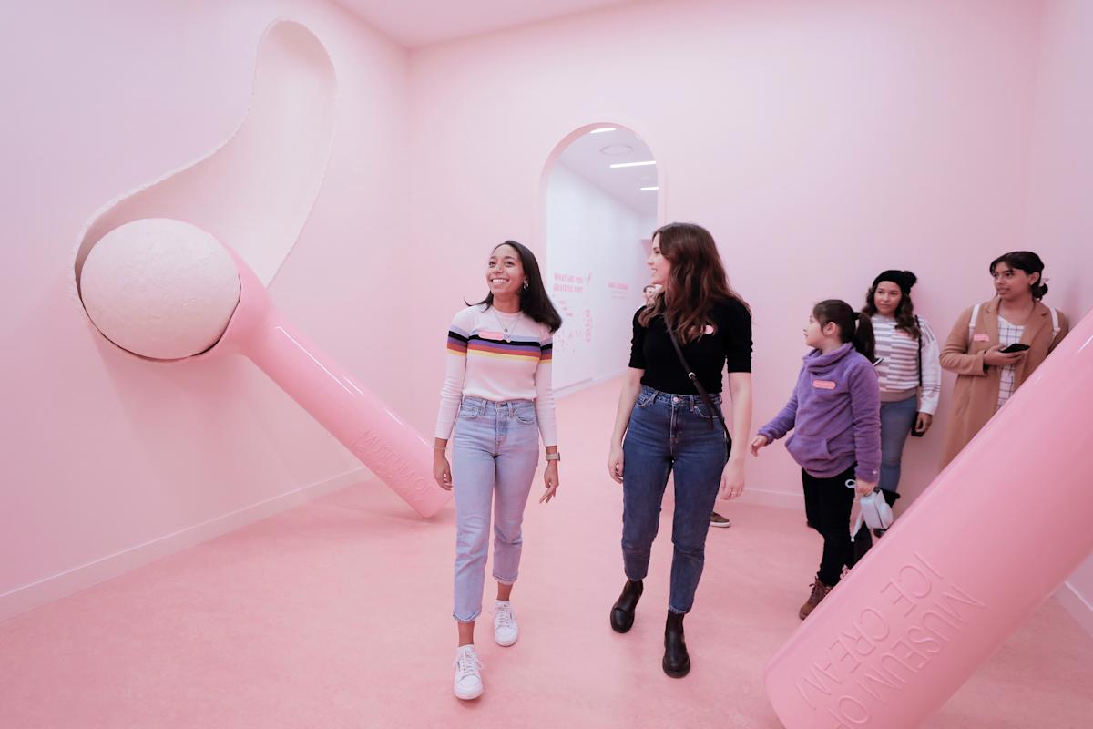 People  at Museum of Ice Cream in Soho, NYC