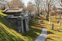 a mausoleum at Greenwood Cemetery in Brooklyn