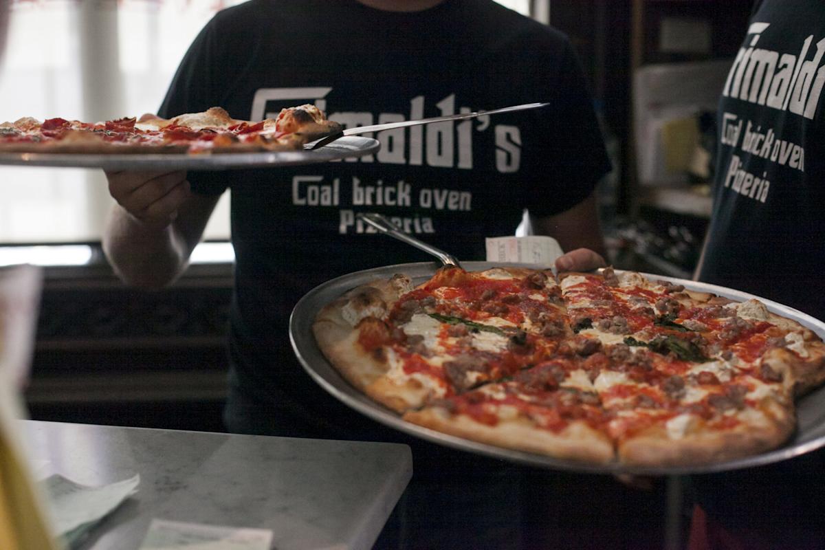 pizza from Grimaldi&#039;s in Coney Island