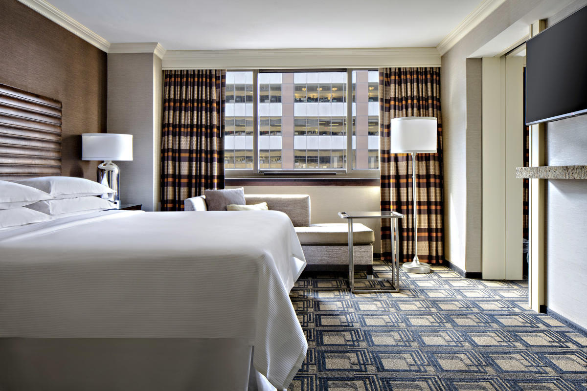 Superior, guest room, 1 king,at the Sheraton New York Times Square Hotel, in Manhattan