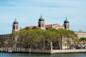 View of Ellis Island from the harbor